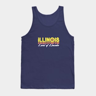 Retro Illinois Land of Lincoln Tank Top